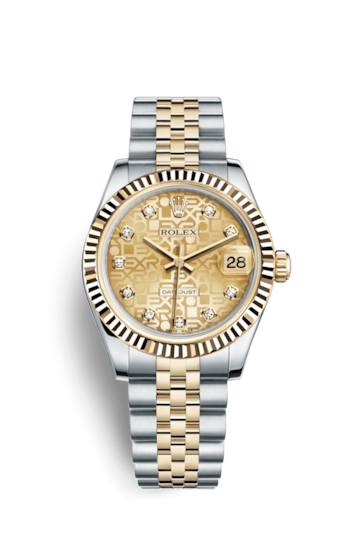 Rolex 178273-0013 : Datejust 31 Rolesor Yellow Fluted / Jubilee / Champagne Computer