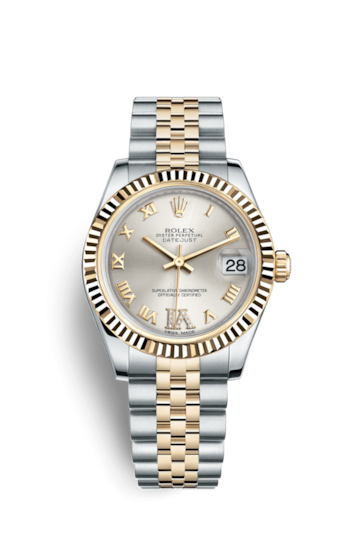 Rolex 178273-0091 : Datejust 31 Rolesor Yellow Fluted / Jubilee / Silver Roman