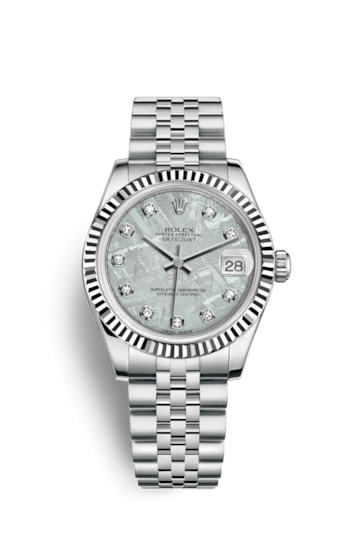 Rolex 178274-0016 : Datejust 31 Stainless Steel Fluted / Jubilee / Meteorite