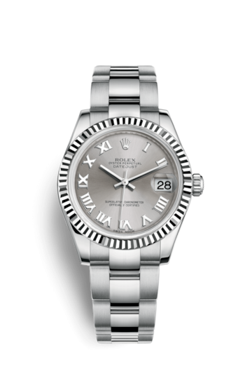 Rolex 178274-0062 : Datejust 31 Stainless Steel Fluted / Oyster / Rhodium Roman