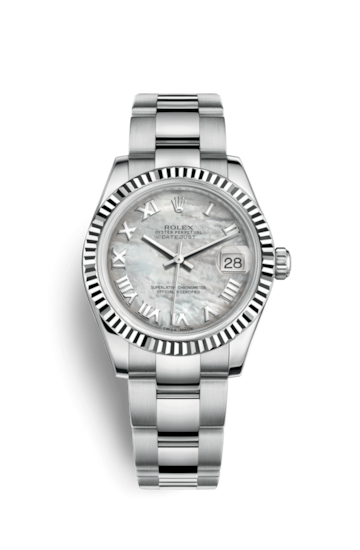 Rolex 178274-0072 : Datejust 31 Stainless Steel Fluted / Oyster / MOP - Roman