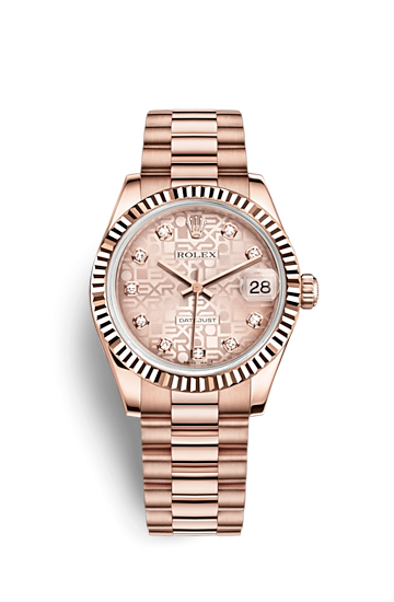Rolex 178275f-0002 : Datejust 31 Everose Fluted / President / Pink Computer