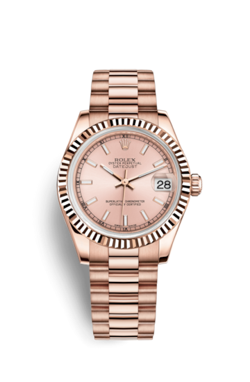 Rolex 178275f-0017 : Datejust 31 Everose Fluted / President / Pink