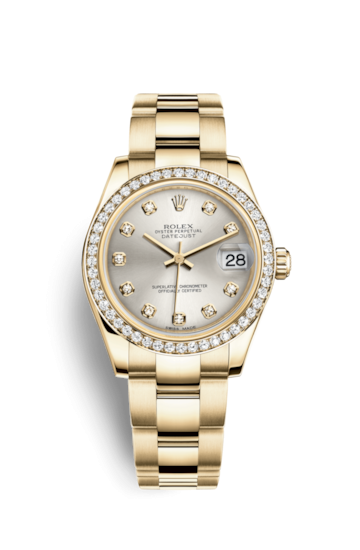 Rolex 178288-0029 : Datejust 31 Yellow Gold Diamond / Oyster / Silver Diamond