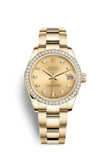 Rolex 178288-0041 : Datejust 31 Yellow Gold Diamond / Oyster / Champagne Diamond