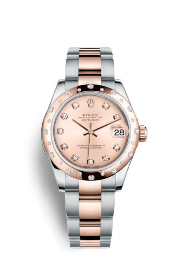 Rolex 178341-0017 : Datejust 31 Rolesor Everose Domed Diamond / Oyster / Pink Diamond