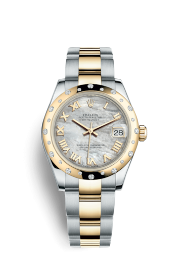 Rolex 178343-0007 : Datejust 31 Rolesor Yellow Domed Diamond / Oyster / MOP Roman
