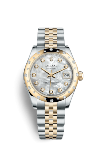 Rolex 178343-0017 : Datejust 31 Rolesor Yellow Domed Diamond / Jubilee / MOP Diamond
