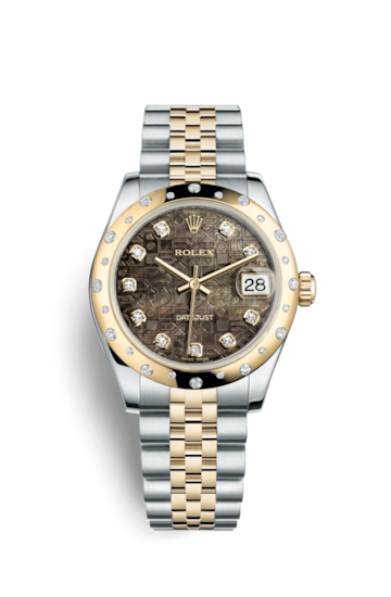 Rolex 178343-0027 : Datejust 31 Rolesor Yellow Domed Diamond / Jubilee / Black MOP Computer