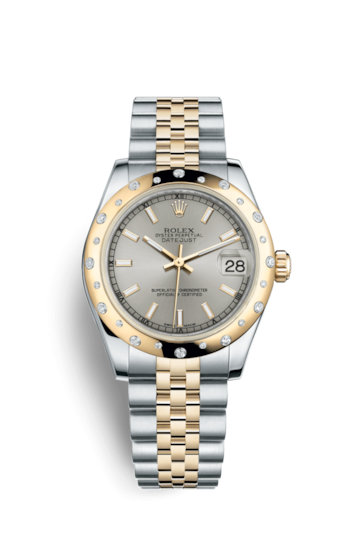 Rolex 178343-0028 : Datejust 31 Rolesor Yellow Domed Diamond / Jubilee / Silver