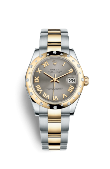 Rolex 178343-0036 : Datejust 31 Rolesor Yellow Domed Diamond / Oyster / Steel Roman