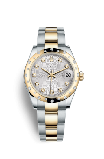 Rolex 178343-0043 : Datejust 31 Rolesor Yellow Domed Diamond / Oyster / Silver Computer