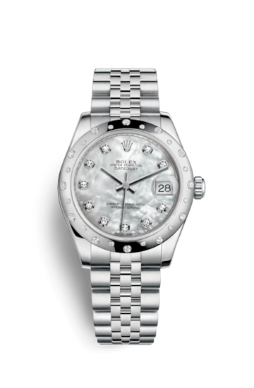 Rolex 178344-0006 : Datejust 31 Stainless Steel Domed Diamond / Jubilee / MOP