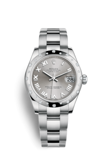Rolex 178344-0011 : Datejust 31 Stainless Steel Domed Diamond / Oyster / Rhodium - Roman