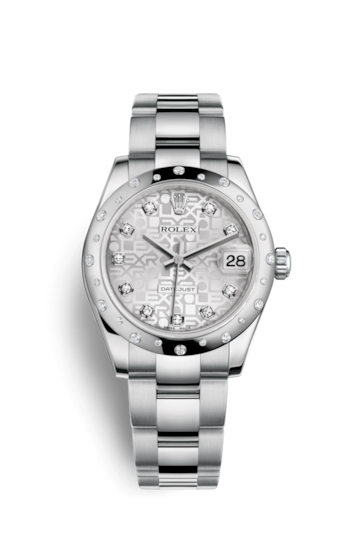 Rolex 178344-0031 : Datejust 31 Stainless Steel Domed Diamond / Oyster / Silver Computer