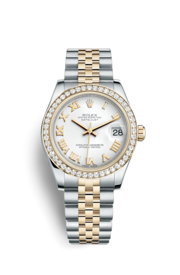 Rolex 178383-0012 : Datejust 31 Rolesor Yellow Diamond / Jubilee / White Roman