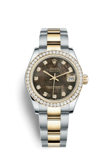 Rolex 178383-0021 : Datejust 31 Rolesor Yellow Diamond / Oyster / Black MOP