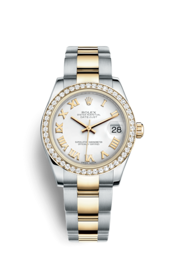 Rolex 178383-0024 : Datejust 31 Rolesor Yellow Diamond / Oyster / White Roman