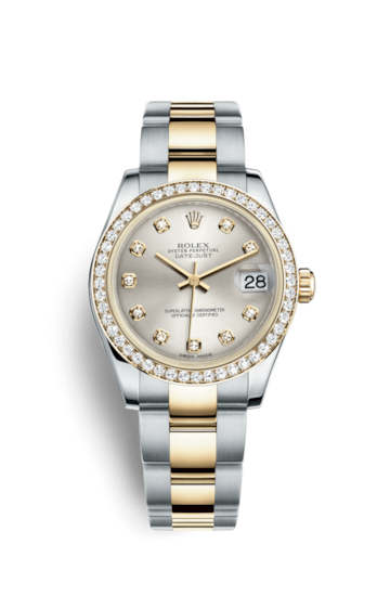 Rolex 178383-0041 : Datejust 31 Rolesor Yellow Diamond / Oyster / Silver Diamond