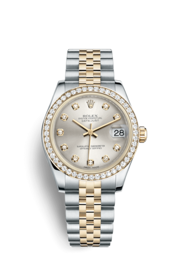 Rolex 178383-0052 : Datejust 31 Rolesor Yellow Diamond / Jubilee / Silver Diamond