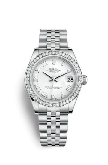 Rolex 178384-0006 : Datejust 31 Stainless Steel Diamond / Jubilee / White - Roman