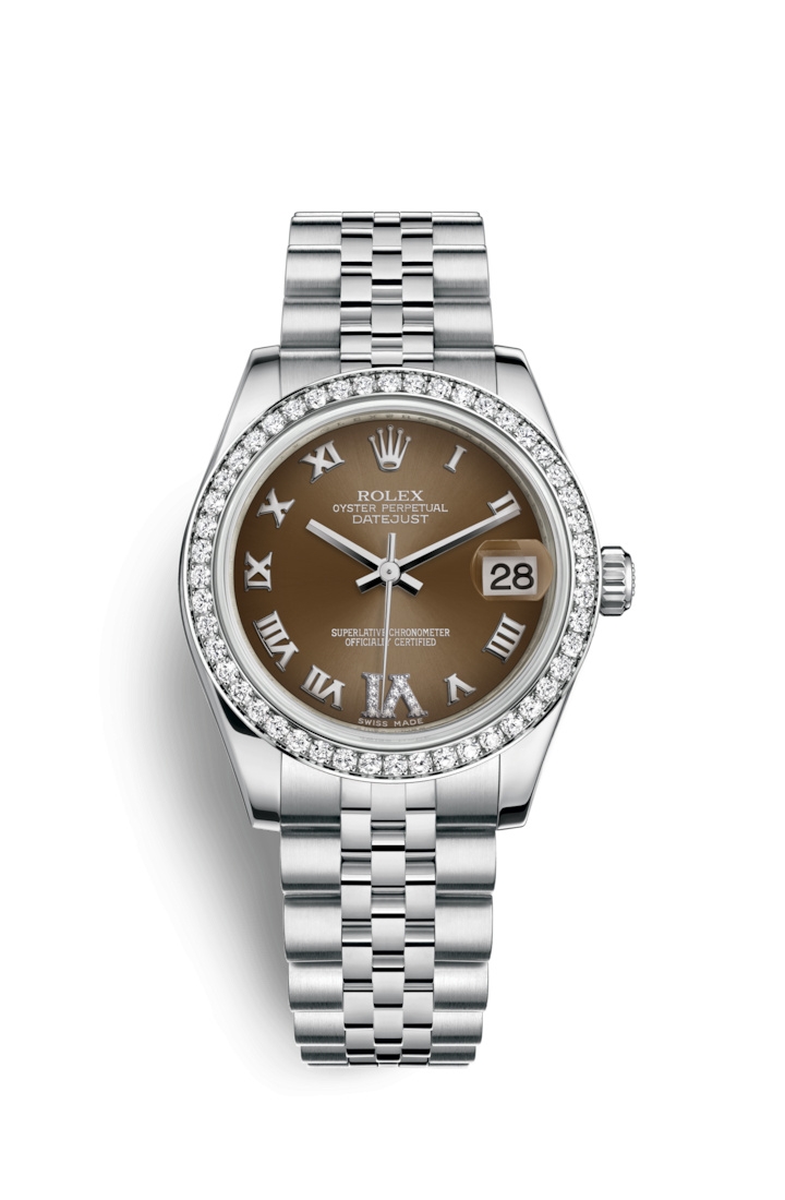 Rolex 178384-0011 : Datejust 31 Stainless Steel Diamond / Jubilee / Bronze - Roman