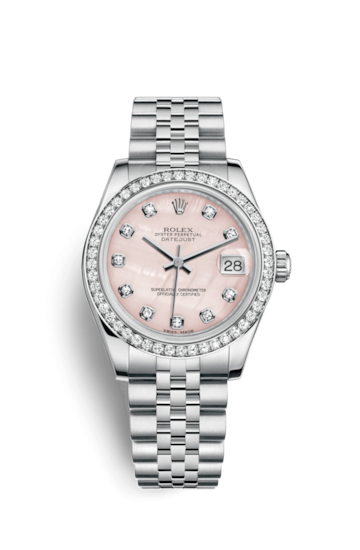 Rolex 178384-0047 : Datejust 31 Stainless Steel Diamond / Jubilee / Pink MOP