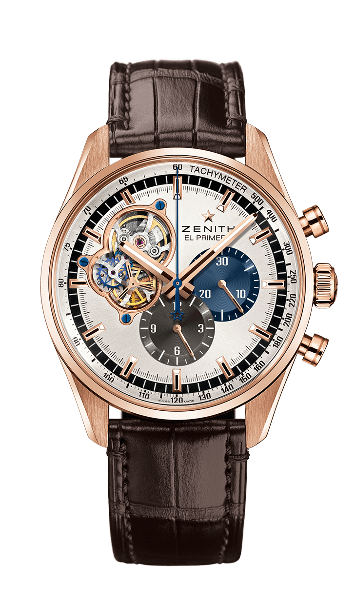 Zenith 18.2040.4061/69.C494 : El Primero Chronomaster 1969 Gold / Silver / Alligator
