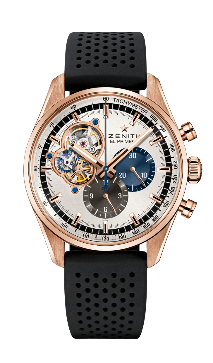 Zenith 18.2040.4061/69.R576 : El Primero Chronomaster 1969 Gold / Silver / Rubber