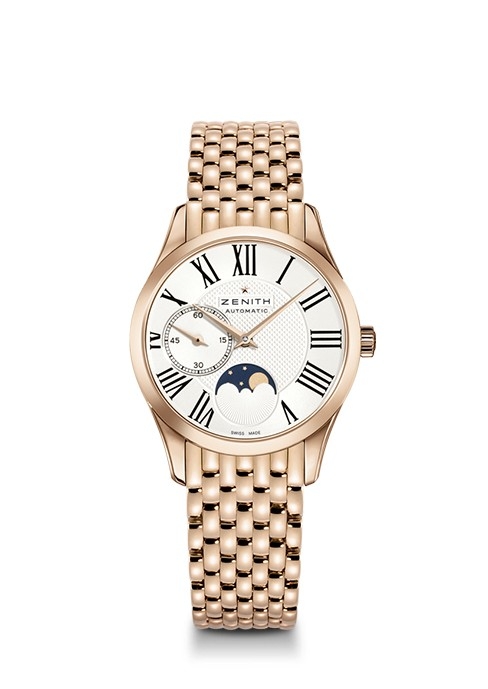 Zenith 18.2310.692/02.M2310 : Elite Ultra Thin Lady Moonphase Rose Gold / Roman / Bracelet
