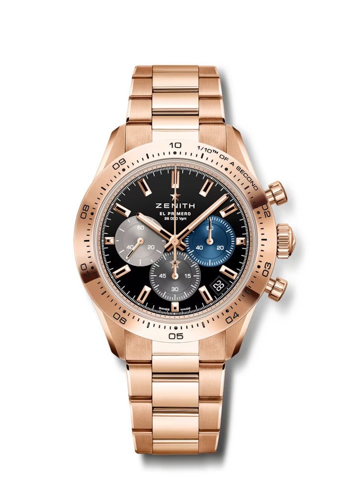 Zenith 18.3101.3600/21.M3100 : Chronomaster Sport Rose Gold / Black / Bracelet