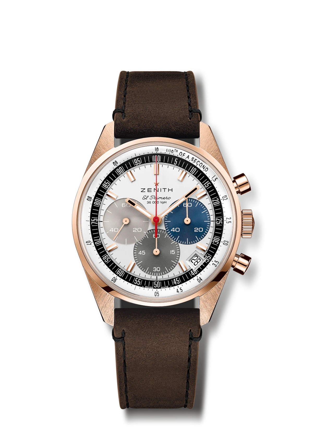 Zenith 18.3200.3600/69.C901 : Chronomaster Original Rose Gold / Silver / Strap