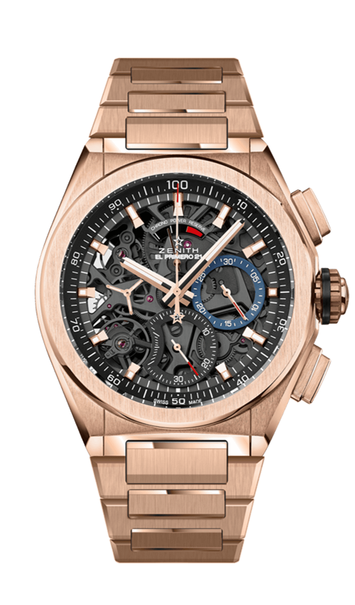 Zenith 18.9000.9004/71.M9000 : Defy El Primero 21 Rose Gold / Skeleton / Bracelet