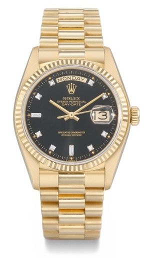 Rolex 18038 Black Diamond : Day-Date 18038