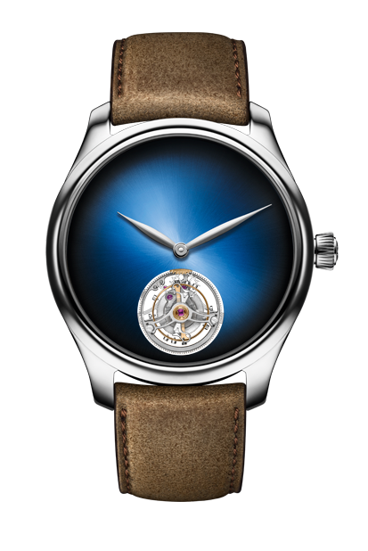 H. Moser & Cie 1804-0200 : Endeavour Tourbillon White Gold / Funky Blue Concept