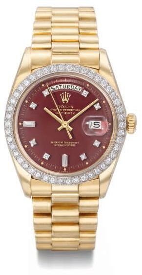 Rolex 1804 Oxblood Stella : Day-Date 1804