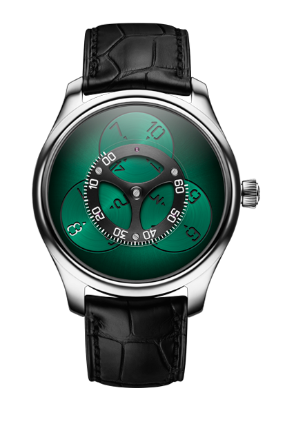 H. Moser & Cie 1806-0201 : Endeavour Flying Hours White Gold / Cosmic Green