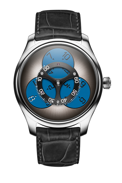 H. Moser & Cie 1806-0202 : Endeavour Flying Hours White Gold / Superluminova Blue