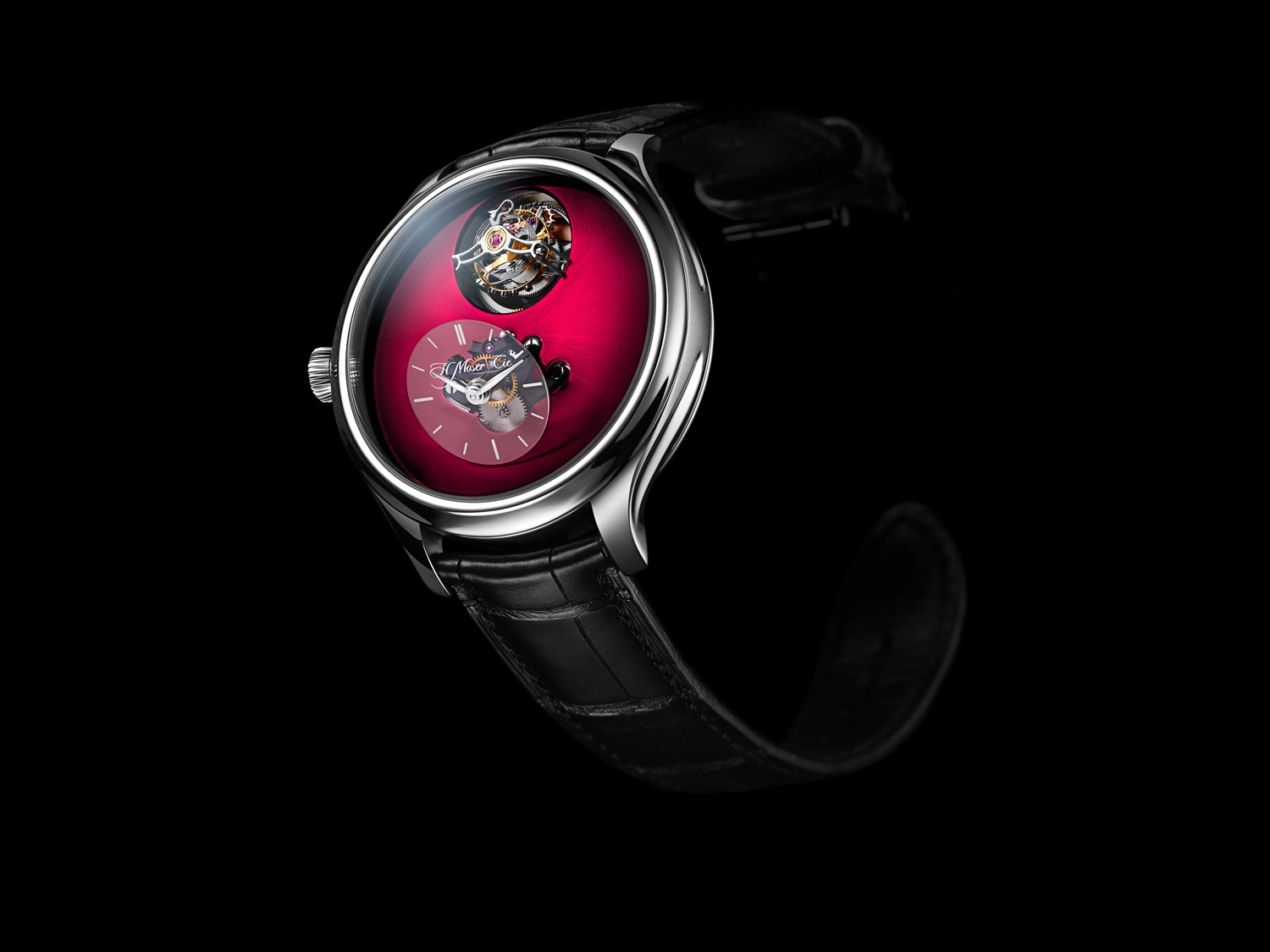 H. Moser & Cie 1810-1201 : Endeavour Cylindrical Tourbillon MB&F Burgundy