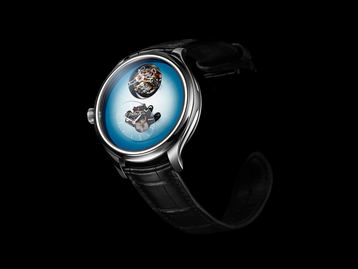 H. Moser & Cie 1810-1205 : Endeavour Cylindrical Tourbillon MB&F Ice Blue