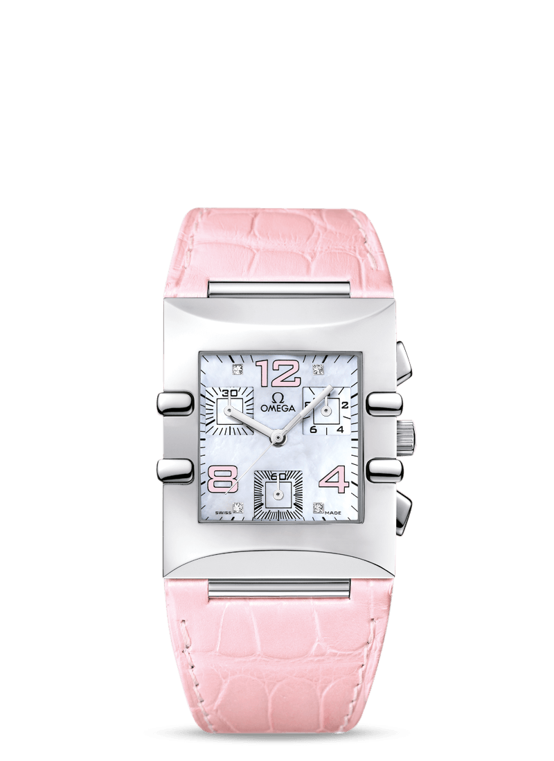 Omega 1841.70.34 : Constellation Quadra Quartz 28 Chronograph Stainless Steel / MOP/ Alligator