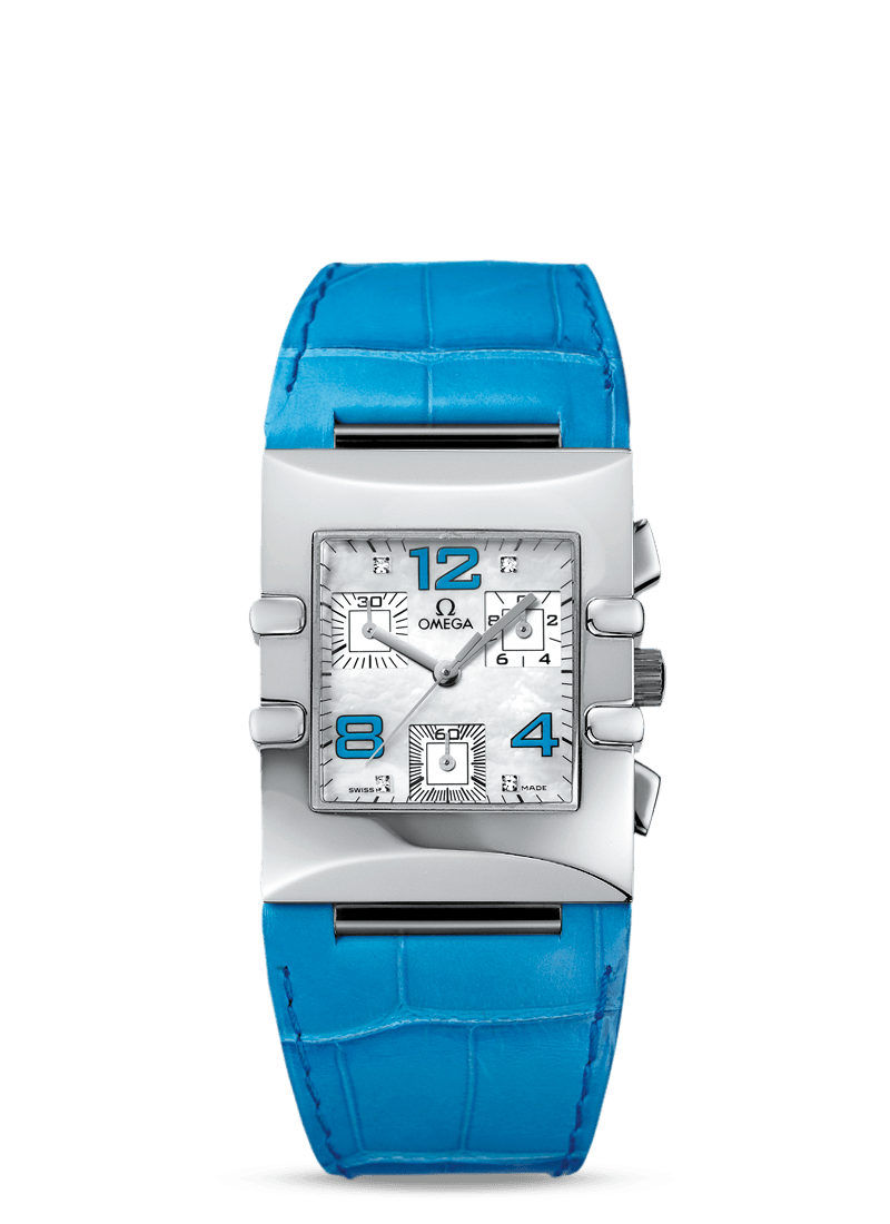 Omega 1841.76.61 : Constellation Quadra Quartz 28 Chronograph Stainless Steel / MOP/ Alligator