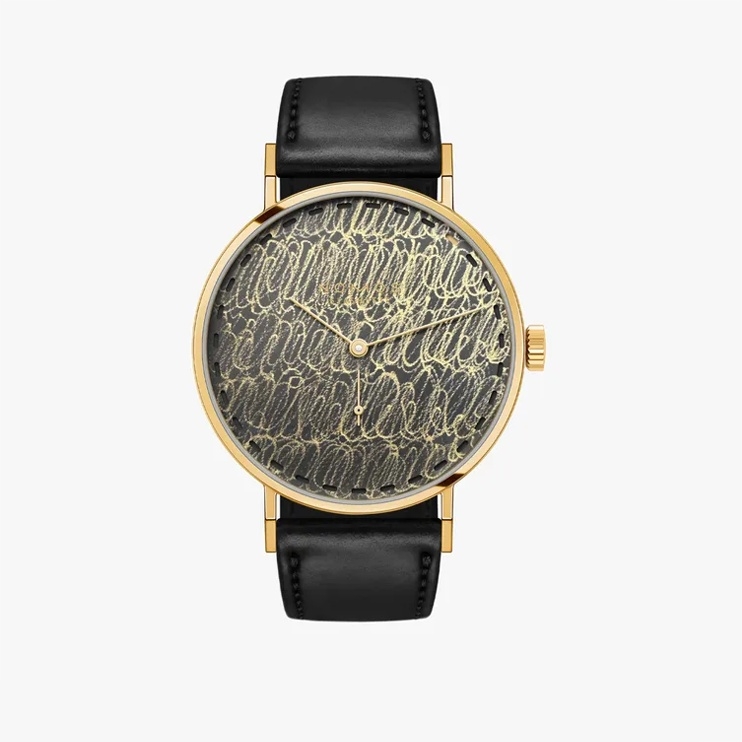 Nomos Glashütte 195.U8 : Tangente Neomatik 38 Update Gold Twice Unique - Scribble Dark