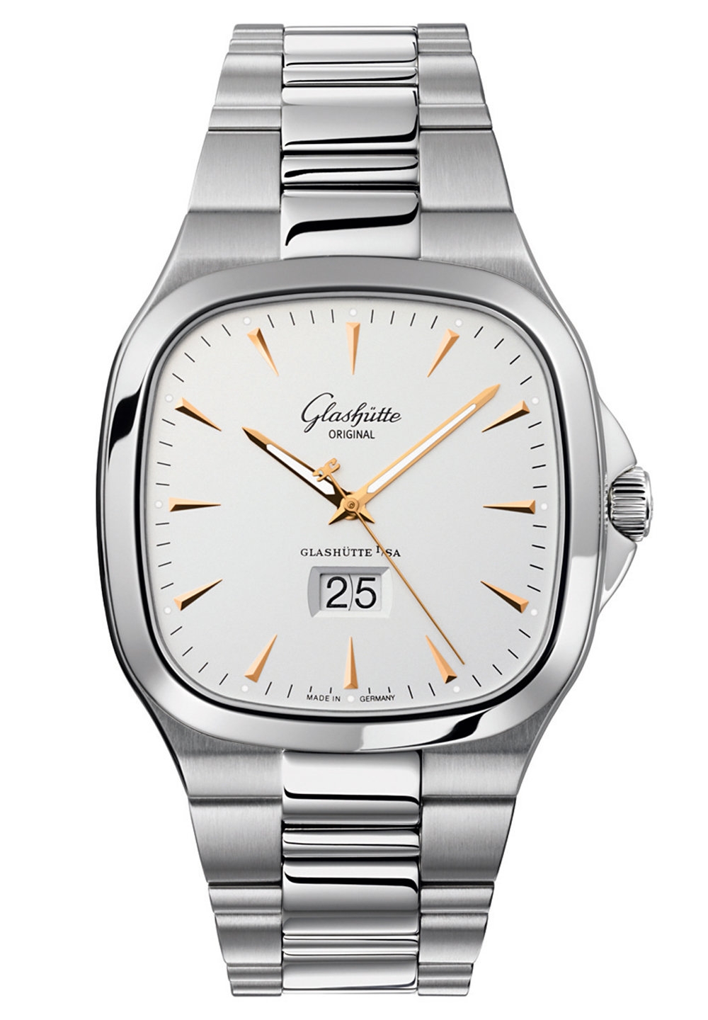 Glashütte Original 2-39-47-11-12-14 : Seventies Panorama Date Silver / Bracelet