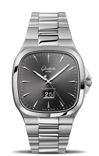 Glashütte Original 2-39-47-12-12-14 : Seventies Panorama Date Ruthenium Bracelet