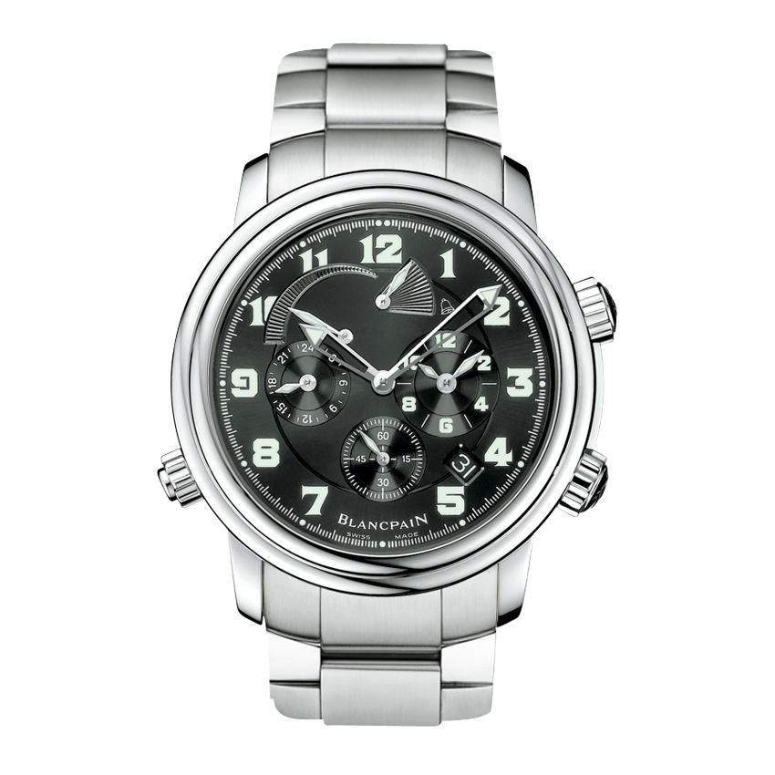 Blancpain 2041-1130M-71 : Léman Réveil GMT Stainless Steel / Black / Bracelet