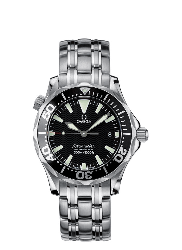 Omega 2062.50.00 : Seamaster Diver 300M Quartz 36.25 Stainless Steel / Black / Bracelet