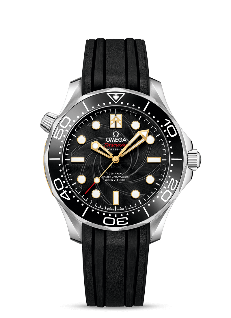 Omega 210.22.42.20.01.003 : Seamaster Diver 300M Master Co-Axial 42 James Bond Stainless Steel / Black / Rubber