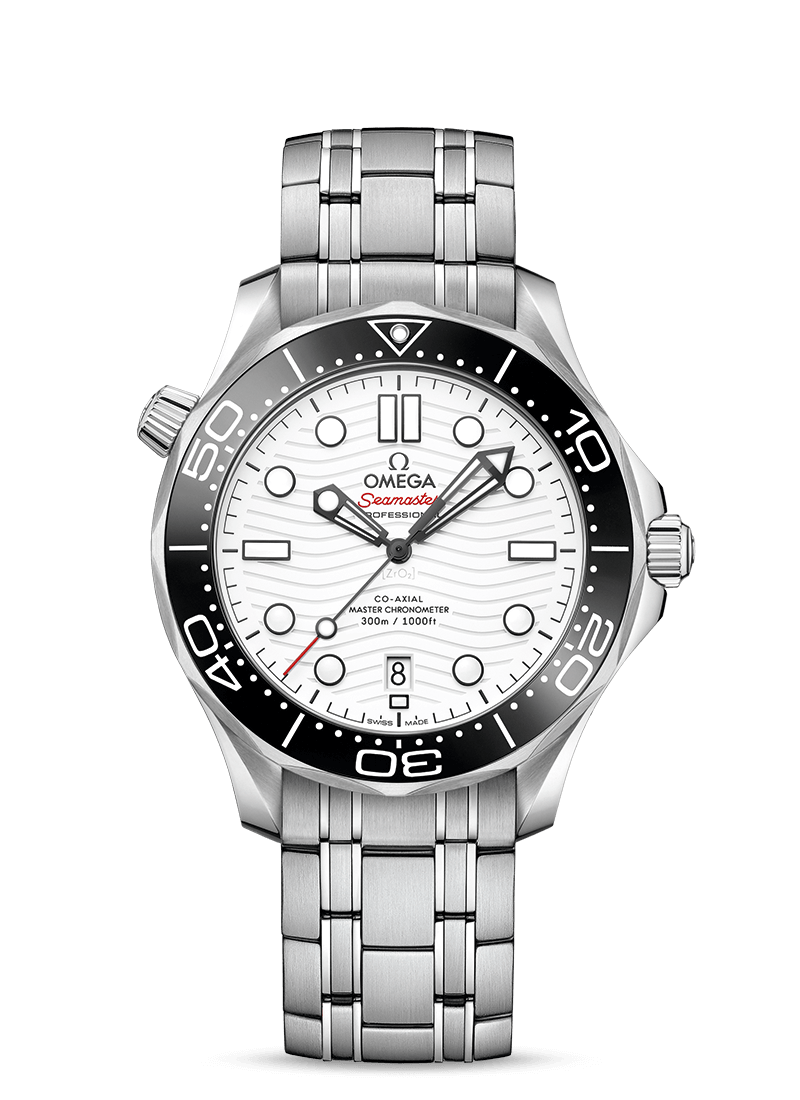 Omega 210.30.42.20.04.001 : Seamaster Diver 300M Master Co-Axial 42 Stainless Steel / White / Bracelet