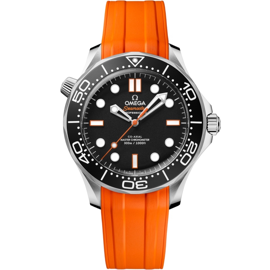Omega 210.32.42.20.01.006 : Seamaster Diver 300M Master Co-Axial 42 No-Date Stainless Steel / Black - Orange / Rubber